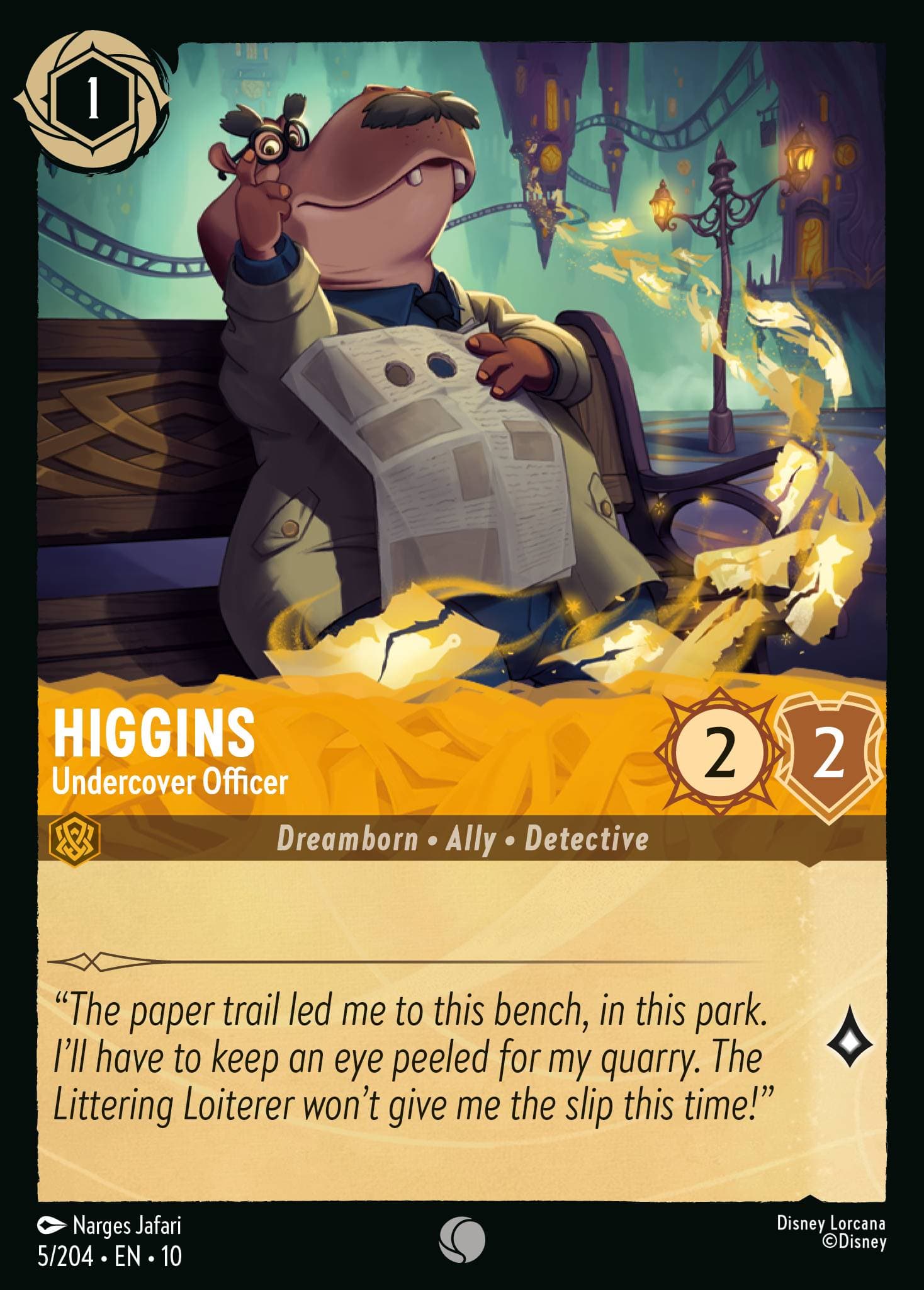 Higgins - Undercover Officer — Whispers in the Well