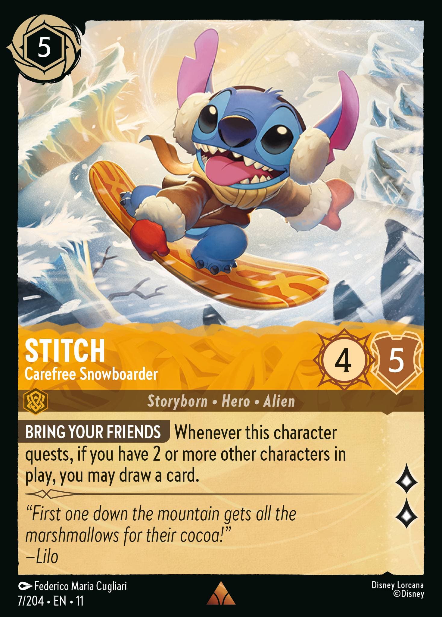 Stitch - Carefree Snowboarder — Winterspell