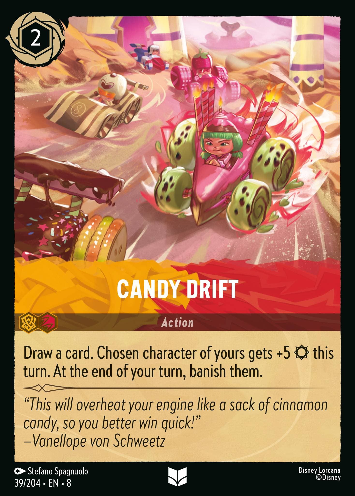 Candy Drift — Reign of Jafar Disney Lorcana card by Stefano Spagnuolo