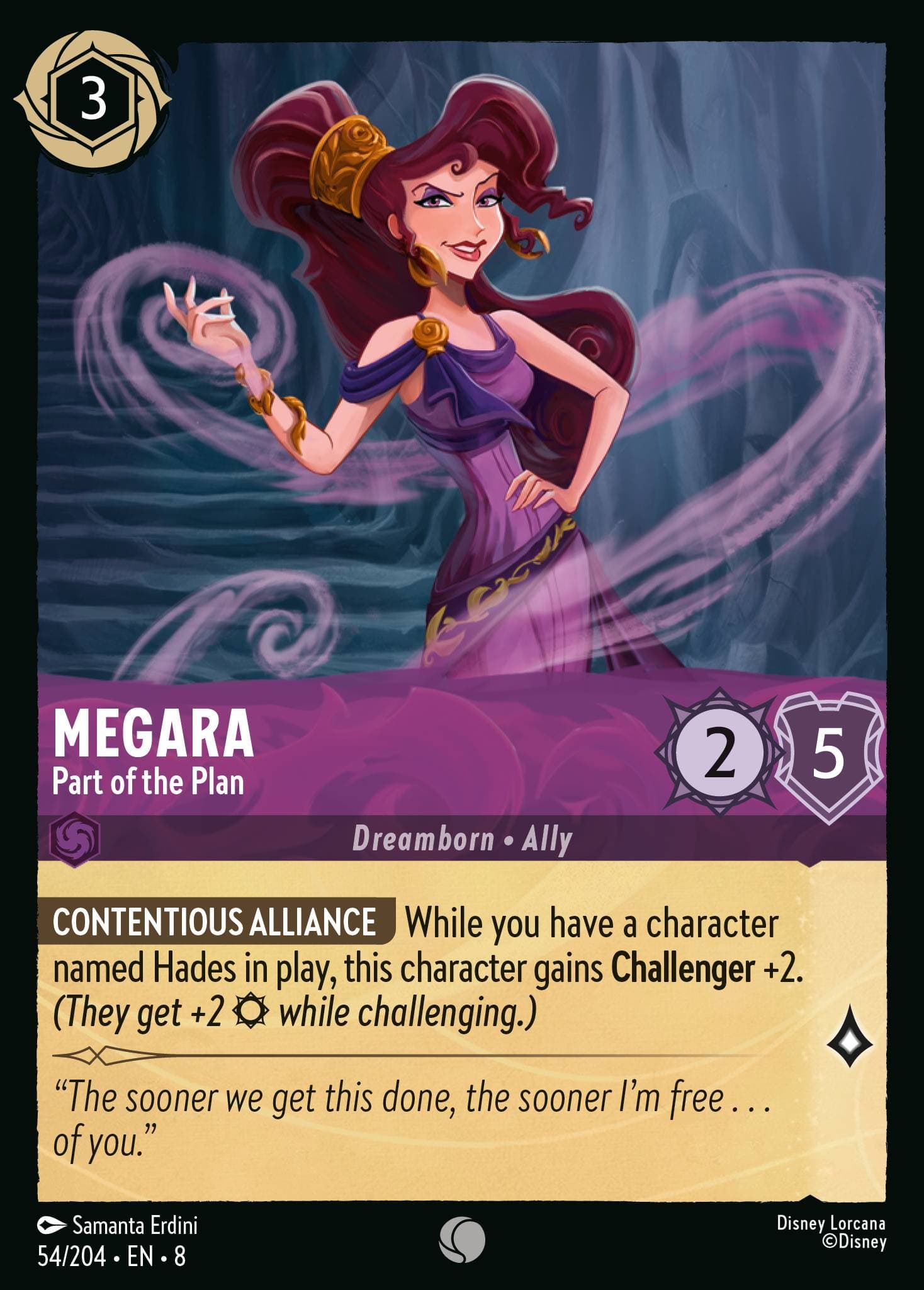 Megara - Part of the Plan — Reign of Jafar Disney Lorcana card by Samanta Erdini