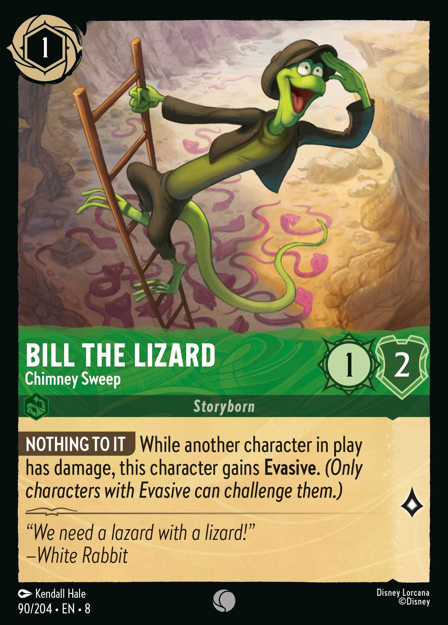 Bill the Lizard - Chimney Sweep — Reign of Jafar Disney Lorcana card by Kendall Hale