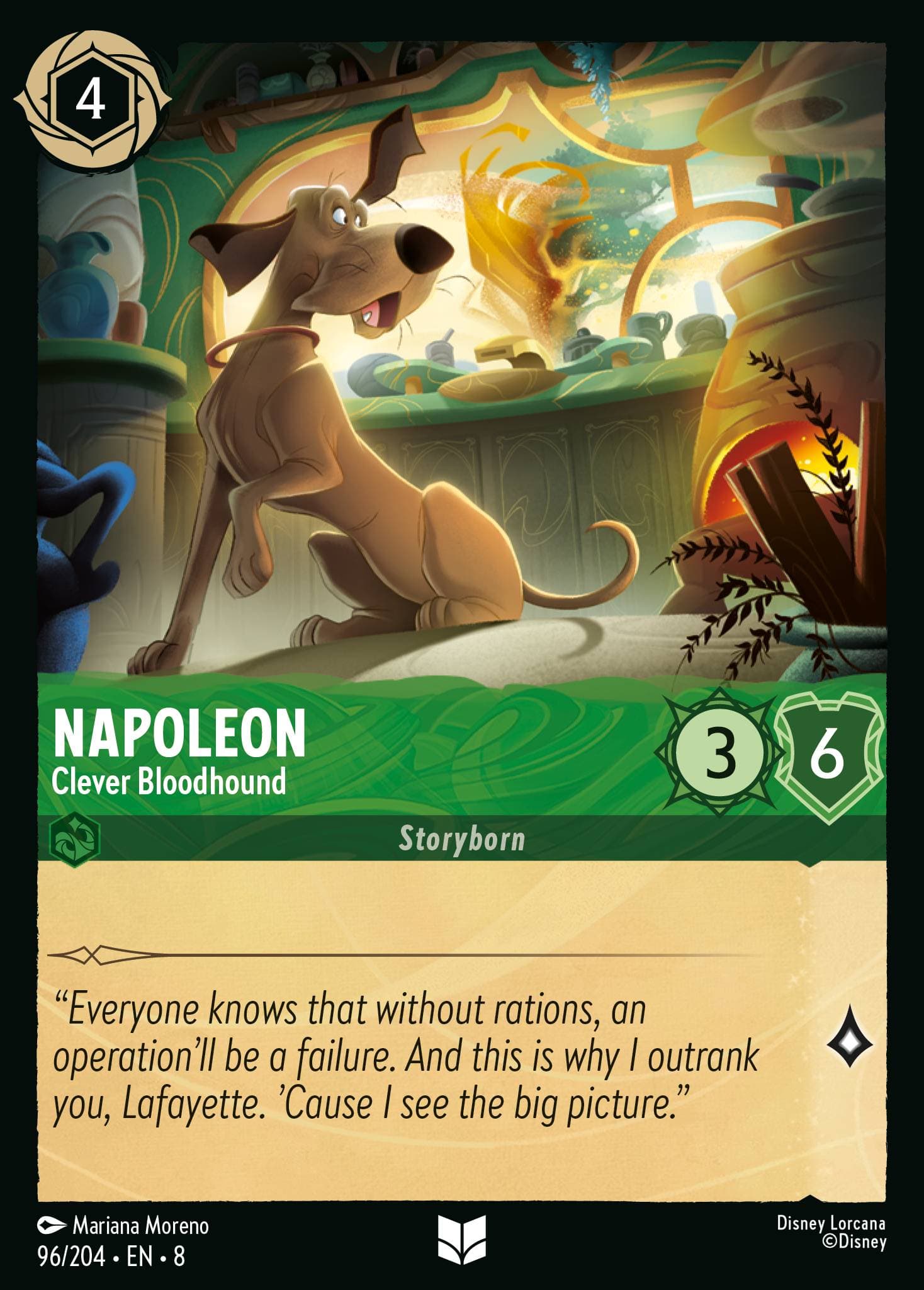 Napoleon - Clever Bloodhound — Reign of Jafar Disney Lorcana card by Mariana Moreno