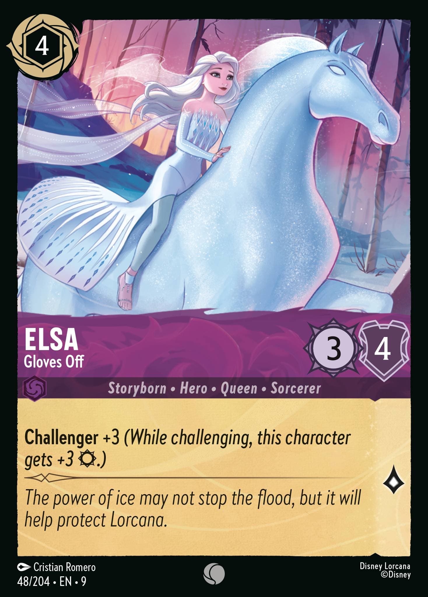 Elsa - Gloves Off — Fabled Disney Lorcana card by Cristian Romero