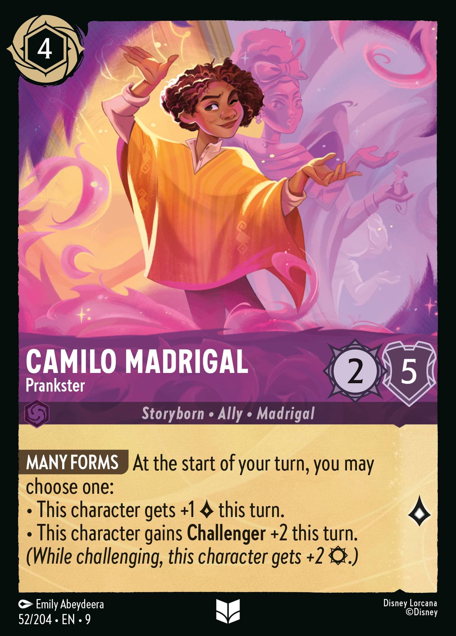 Camilo Madrigal - Prankster — Fabled Disney Lorcana card by Emily Abeydeera