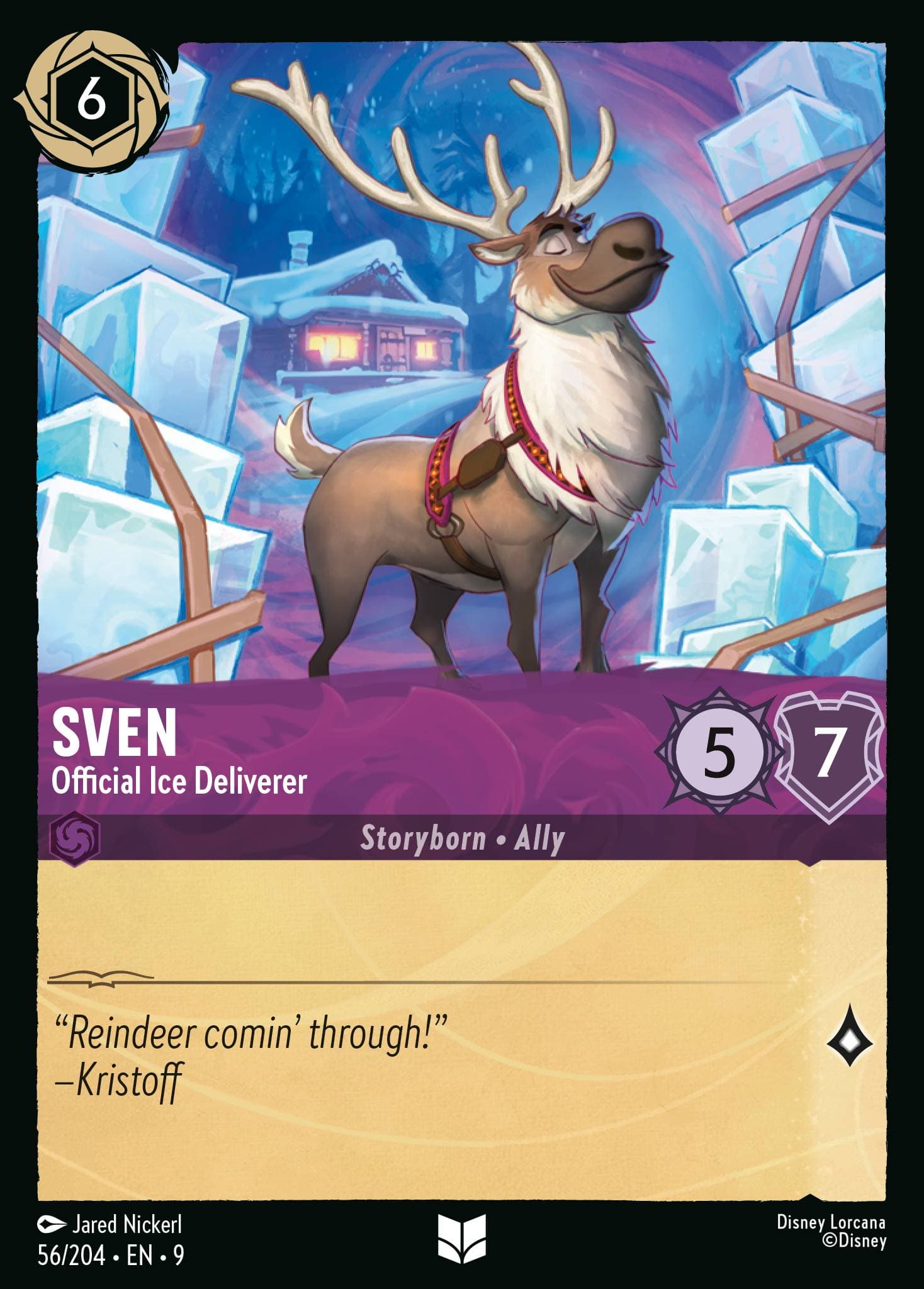 Sven - Official Ice Deliverer — Fabled Disney Lorcana card by Jared Nickerl