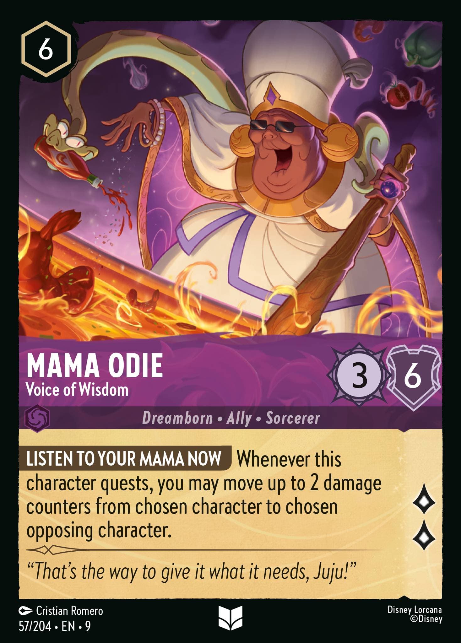 Mama Odie - Voice of Wisdom — Fabled Disney Lorcana card by Cristian Romero