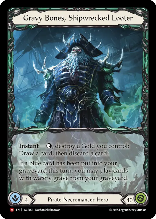 Gravy Bones, Shipwrecked Looter — Armory Deck: Gravy Bones Flesh and Blood card by Nathaniel Himawan