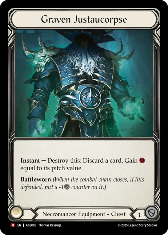 Graven Justaucorpse — Armory Deck: Gravy Bones Flesh and Blood card by Thomas Ressuge