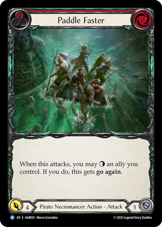 Paddle Faster — Armory Deck: Gravy Bones Flesh and Blood card by Marco Gonzalez