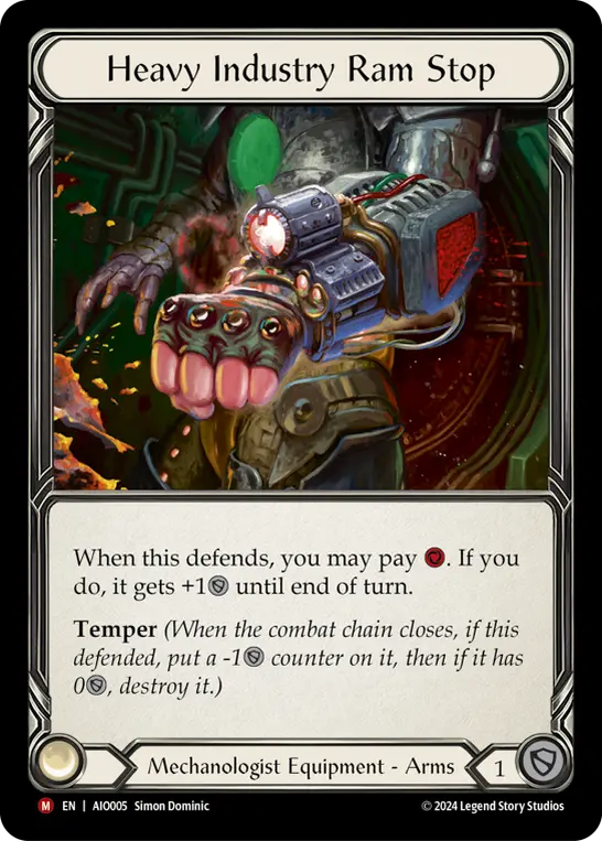 Heavy Industry Ram Stop — Armory Deck: Dash Flesh and Blood card by Simon Dominic