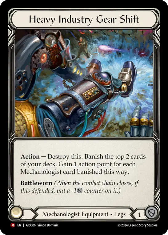 Heavy Industry Gear Shift — Armory Deck: Dash Flesh and Blood card by Simon Dominic