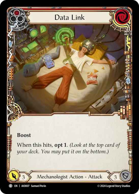 Data Link (Red) — Armory Deck: Dash Flesh and Blood card by Samuel Perin