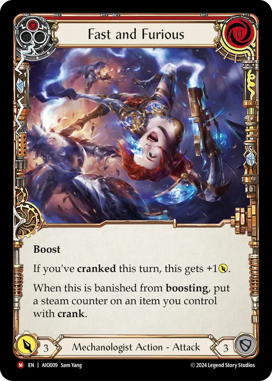 Fast and Furious (Red) — Armory Deck: Dash Flesh and Blood card by Sam Yang