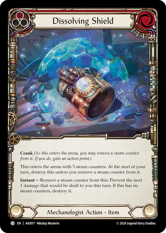 Dissolving Shield (Red) — Armory Deck: Dash Flesh and Blood card by Nikolay Moskvin