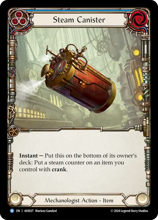 Steam Canister — Armory Deck: Dash Flesh and Blood card by Mariusz Gandzel