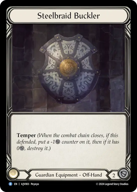 Steelbraid Buckler — Armory Deck: Jarl Vetreidi Flesh and Blood card by Peyeyo