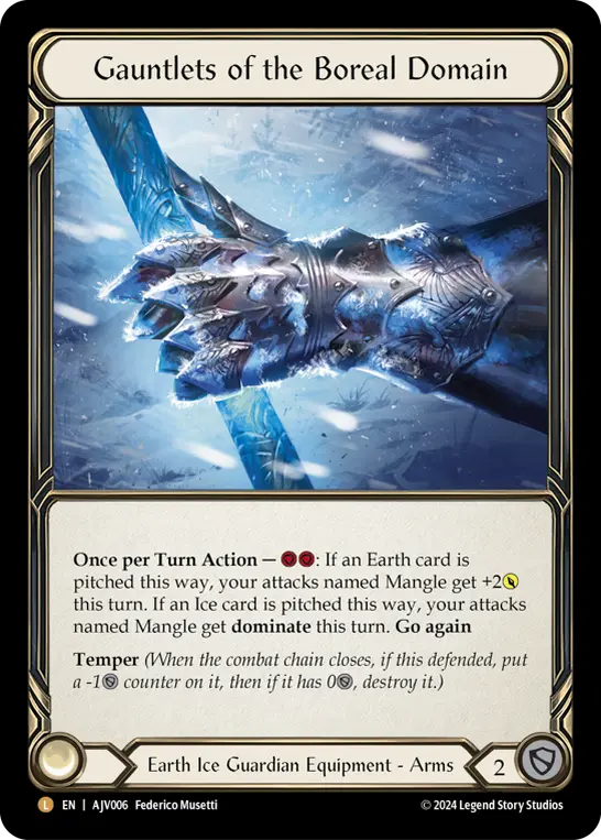 Gauntlets of the Boreal Domain — Flesh and Blood card