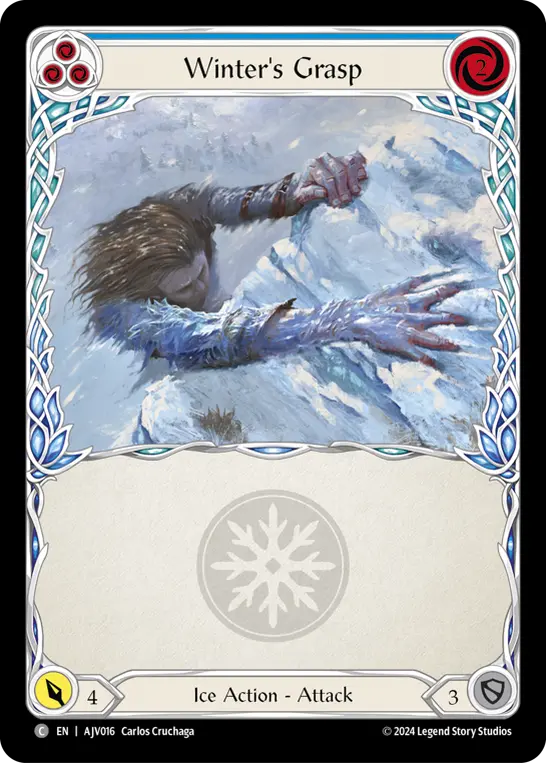 Winter's Grasp (Blue) — Armory Deck: Jarl Vetreidi Flesh and Blood card by Carlos Cruchaga