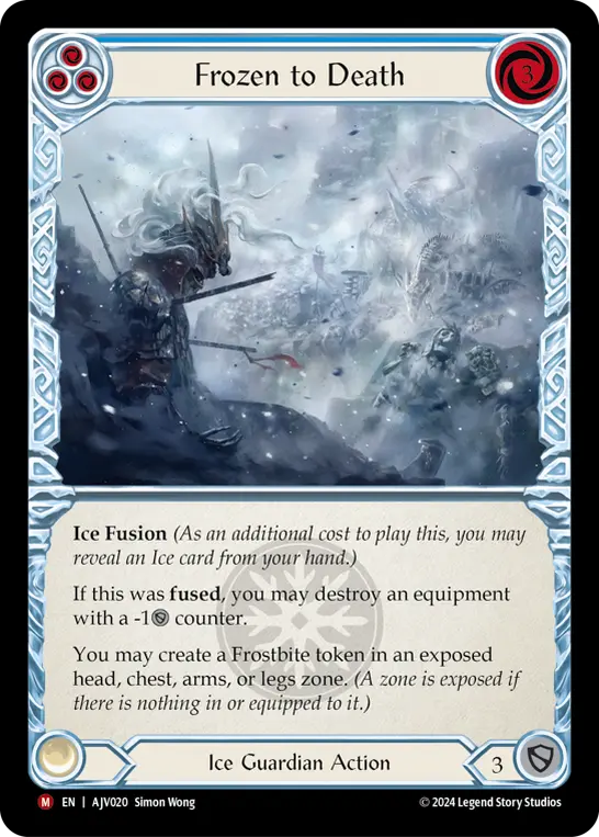 Frozen to Death — Flesh and Blood card