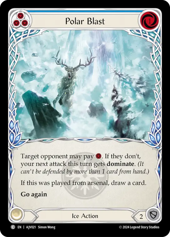 Polar Blast (Blue) — Armory Deck: Jarl Vetreidi Flesh and Blood card by Simon Wong