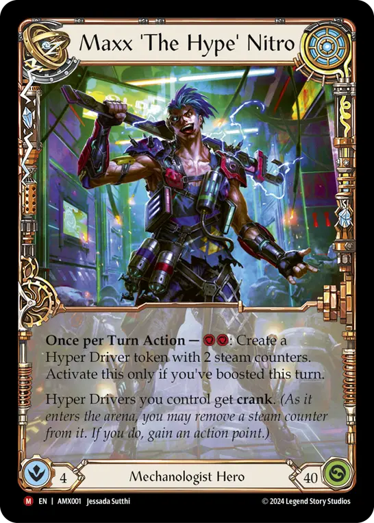 Maxx 'The Hype' Nitro — Armory Deck: Maxx Nitro Flesh and Blood card by Jessada Sutthi
