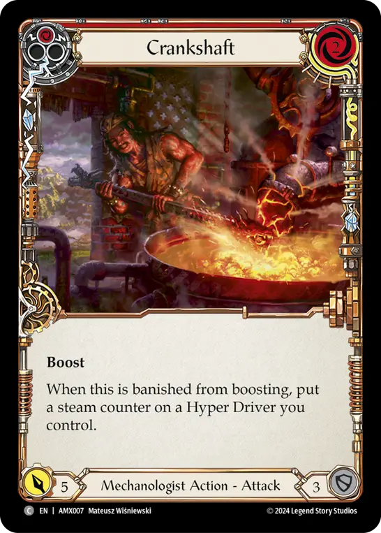 Crankshaft (Red) — Armory Deck: Maxx Nitro Flesh and Blood card by Mateusz Wisniewski
