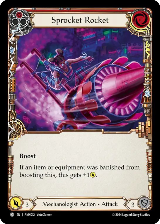 Sprocket Rocket (Red) — Armory Deck: Maxx Nitro Flesh and Blood card by Veto Zomer