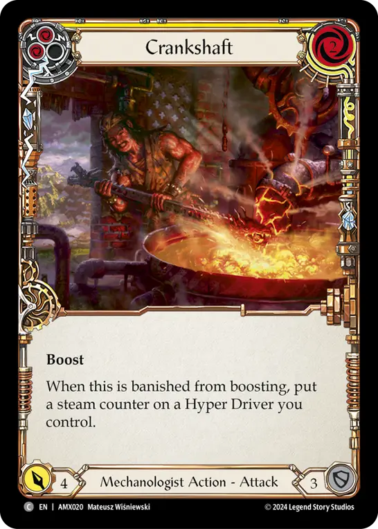 Crankshaft (Yellow) — Armory Deck: Maxx Nitro Flesh and Blood card by Mateusz Wisniewski
