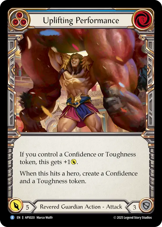 Uplifting Performance — Armory Deck: Pleiades Flesh and Blood card by Marco Wulff