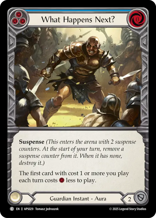 What Happens Next? — APS Flesh and Blood card by Tomasz Jedruszek