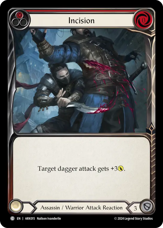 Incision (Red) — Blitz Deck: The Hunted - Arakni Flesh and Blood card by Nailsen Ivanderlie