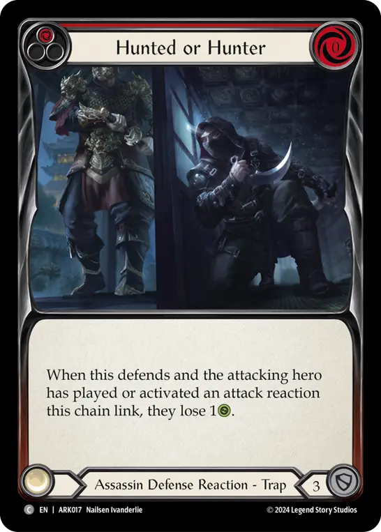 Hunted or Hunter (Red) — Blitz Deck: The Hunted - Arakni Flesh and Blood card by Nailen Ivanderlie