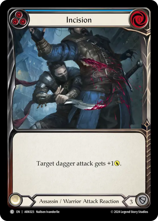 Incision (Blue) — Blitz Deck: The Hunted - Arakni Flesh and Blood card by Nailseivanderlie