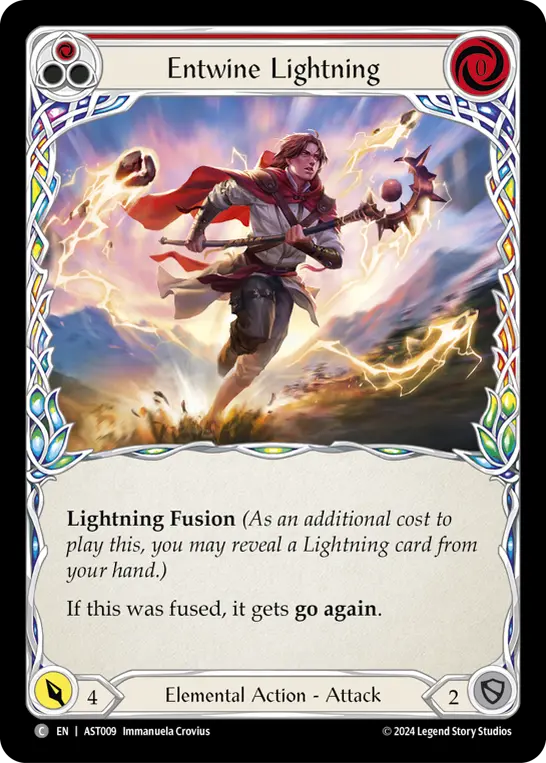 Entwine Lightning (Red) — Armory Deck: Aurora Flesh and Blood card by Immanuel Crevious