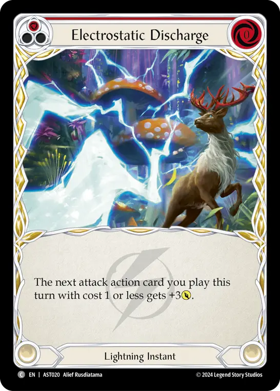 Electrostatic Discharge (Red) — Armory Deck: Aurora Flesh and Blood card by Alief Rusdiatama