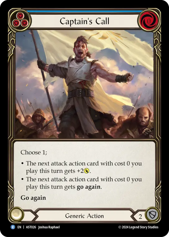 Captain's Call (Blue) — Armory Deck: Aurora Flesh and Blood card by Joshua Raphael