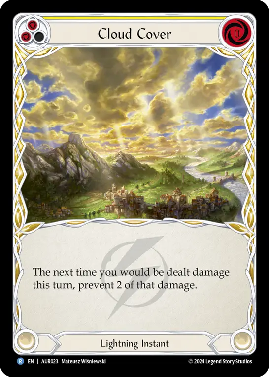 Cloud Cover — 1st Strike Flesh and Blood card by Mateusz Wisniewski