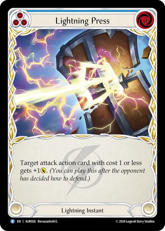 Lightning Press — 1st Strike Flesh and Blood card by Revazashvili E.