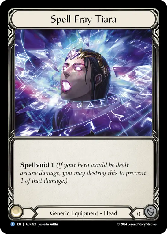 Spell Fray Tiara (AUR) — 1st Strike Flesh and Blood card by Jessada Sutthi
