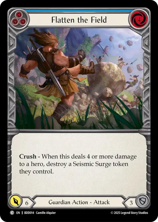 Flatten the Field — BDD Flesh and Blood card by Camille Alquier