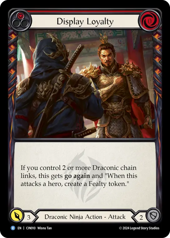 Display Loyalty (Red) — Blitz Deck: The Hunted - Cindra Flesh and Blood card by Wisnu Tan