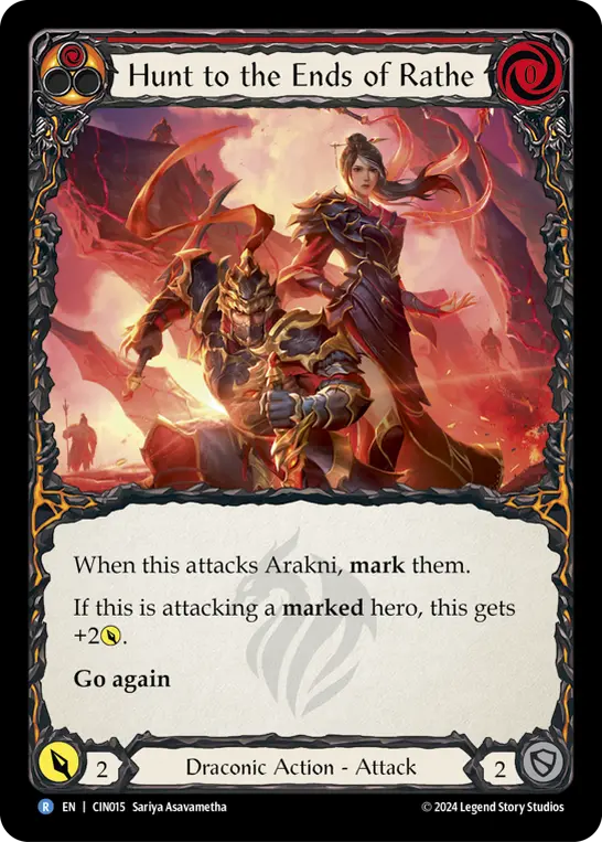 Hunt to the Ends of Rathe (Red) — Blitz Deck: The Hunted - Cindra Flesh and Blood card by Sariya Asavametha
