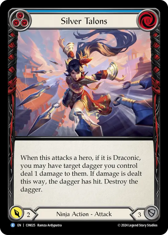 Silver Talons (Blue) — Blitz Deck: The Hunted - Cindra Flesh and Blood card by Ramza Ardyputra