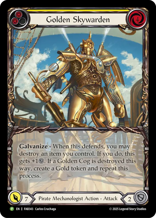 Golden Skywarden - FAB343 — Flesh and Blood: Promo Cards Flesh and Blood card by Carlos Cruchaga
