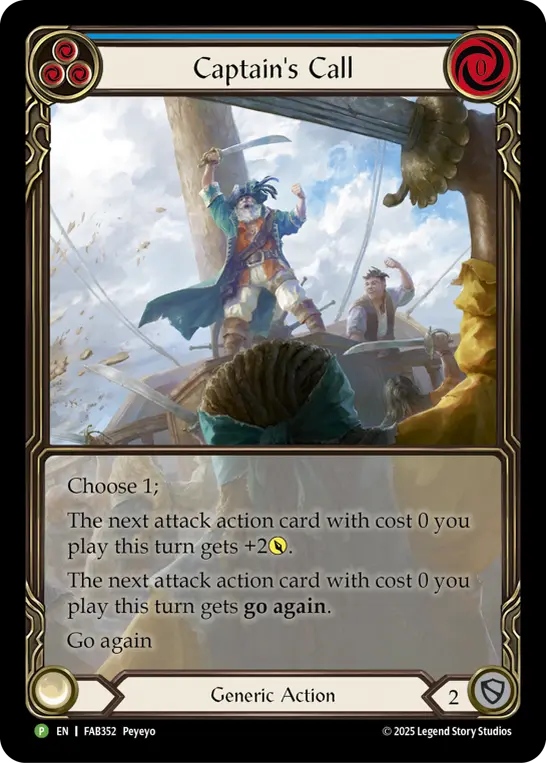 Captain's Call (Blue) - FAB352 — Flesh and Blood: Promo Cards Flesh and Blood card by Peyeyo