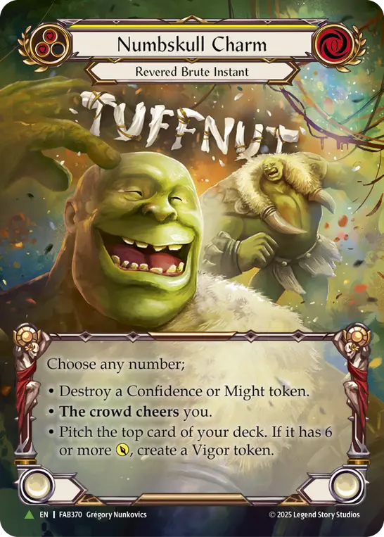 Numbskull Charm - FAB370 — Super Slam Flesh and Blood card by Grégory Nunkovics