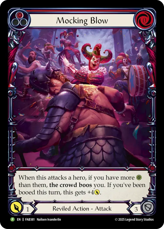 Mocking Blow (Red) - FAB381 — Flesh and Blood: Promo Cards Flesh and Blood card by Nathan Hadley