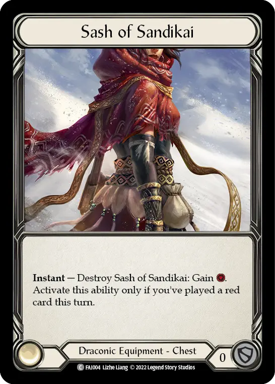 Sash of Sandikai — Blitz Deck: Uprising - Fai Flesh and Blood card by Lizhe Liang