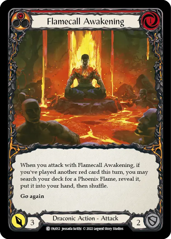 Flamecall Awakening — Flesh and Blood card