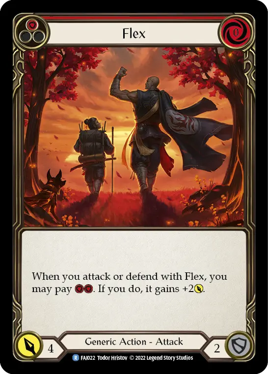 Flex (Red) — Blitz Deck: Uprising - Fai Flesh and Blood card by Todor Hristov